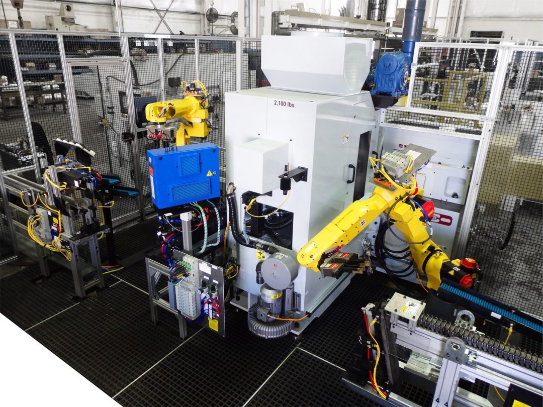 Reciprocator Double Disc Grinding Machine Cell with Robots