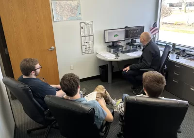 Students Touring C&B Machinery, Learning with an Engineer